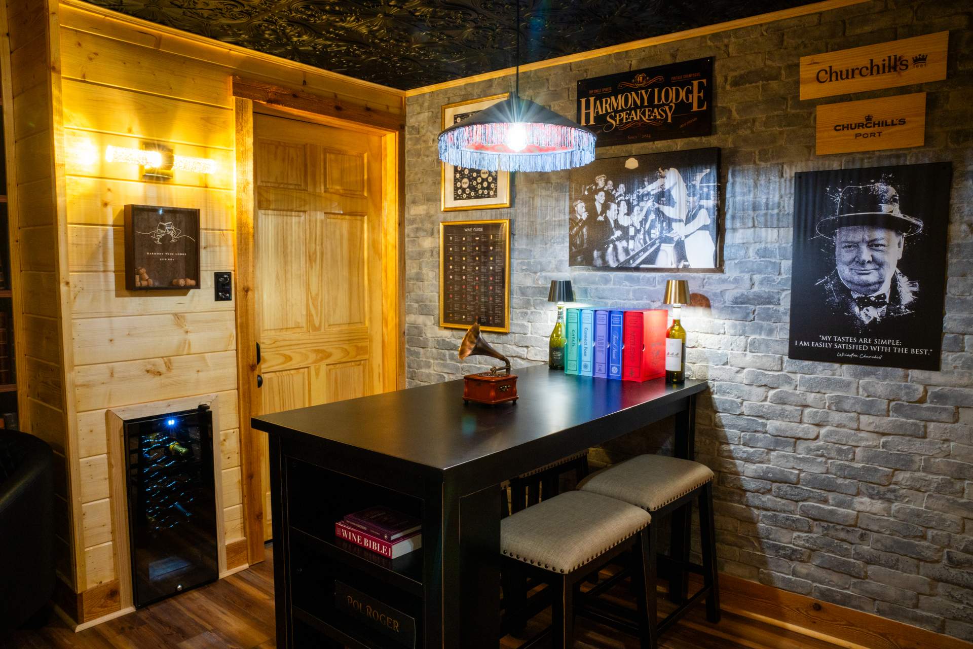 Speakeasy lounge wide